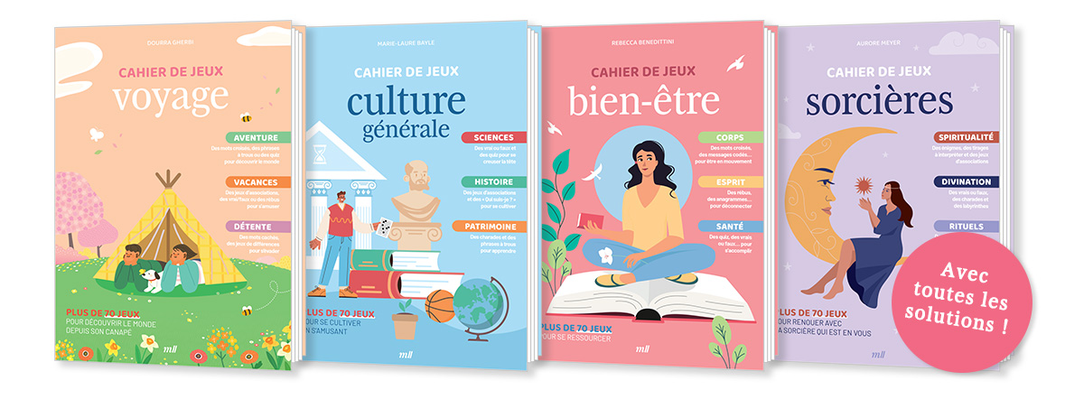 Cahier de jeux  : Voyage / Culture générale / Bien-être / Sorcières
