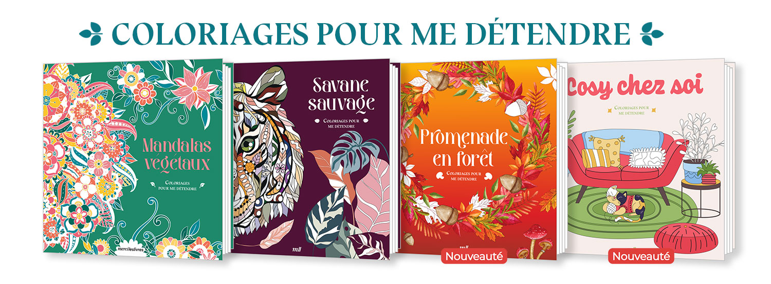 Coloriages pour me détendre : des livres pour s'évader toute l'année !