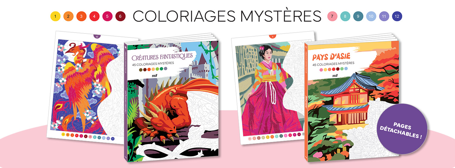 Coloriages mystères : Créatures fantastiques / Pays d'Asie