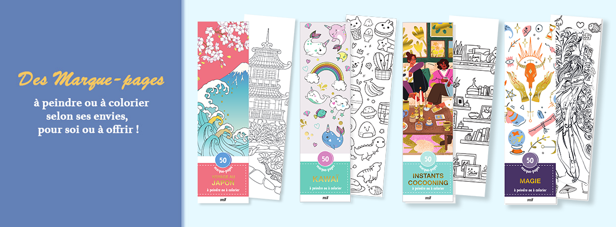 Des marque-pages à peindre ou à colorier selon ses envie, pour soi ou à offrir !