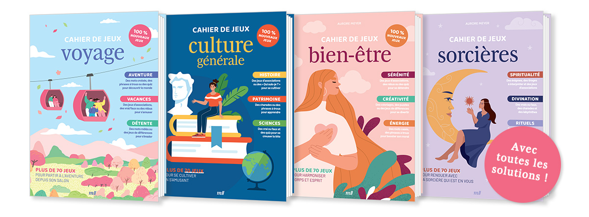 Cahier de jeux  : Voyage / Culture générale / Bien-être / Sorcières